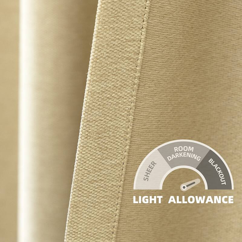 DriftAway Pinch Pleat Faux Linen Textured Blackout Curtains