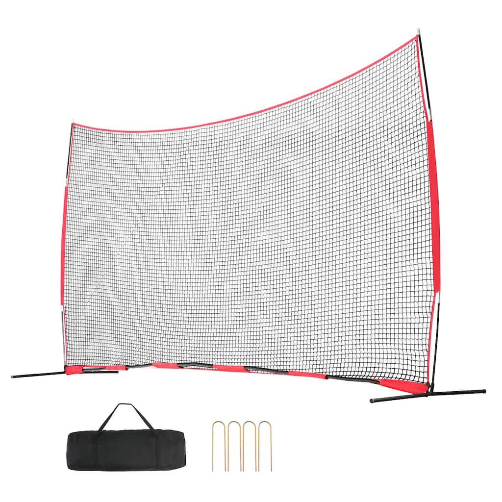 Barricade Backstop Net, Ball Sports Barrier Netting, Portable Practice Equipment with Carry Bag, Protection Screen
