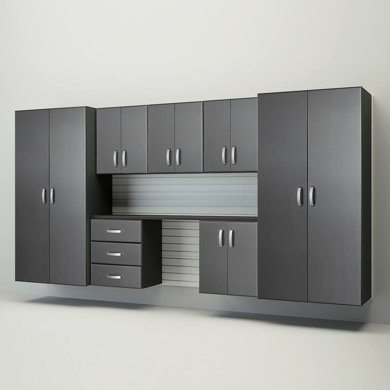 Flow Wall 8 Piece PVC Indoor Cabinet Deluxe Workstation