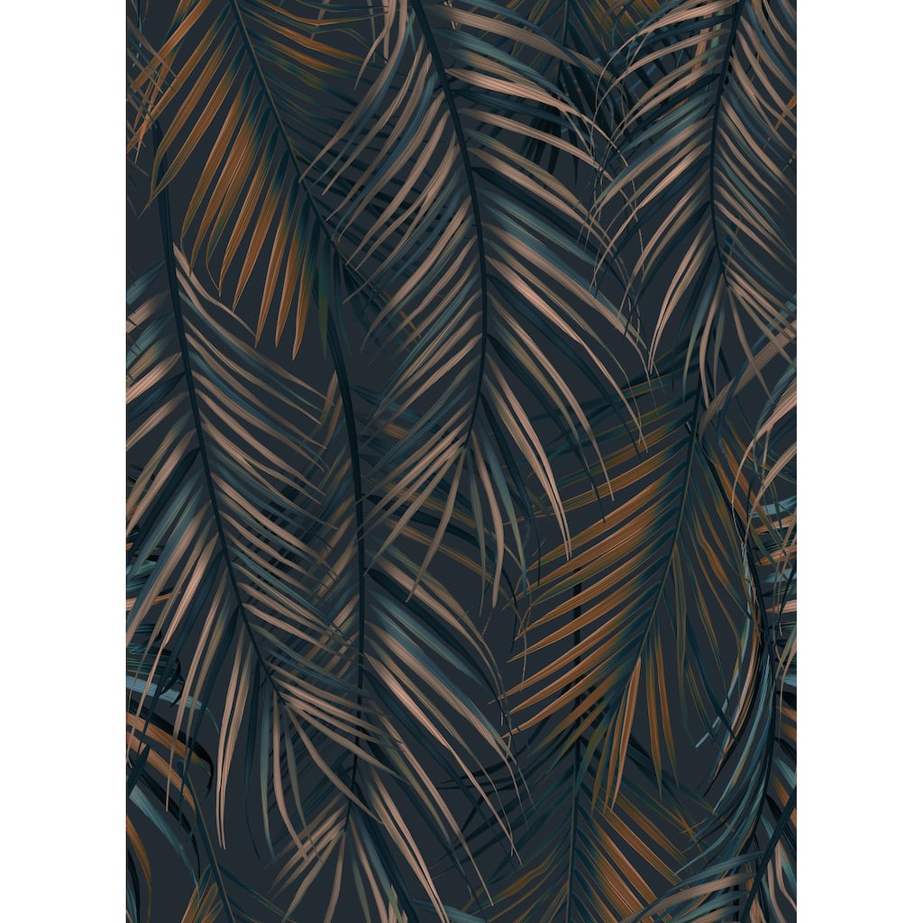 Hawaiian style Fashion Leaves , Removable Wallpaper - 10'ft H x 24''inch W