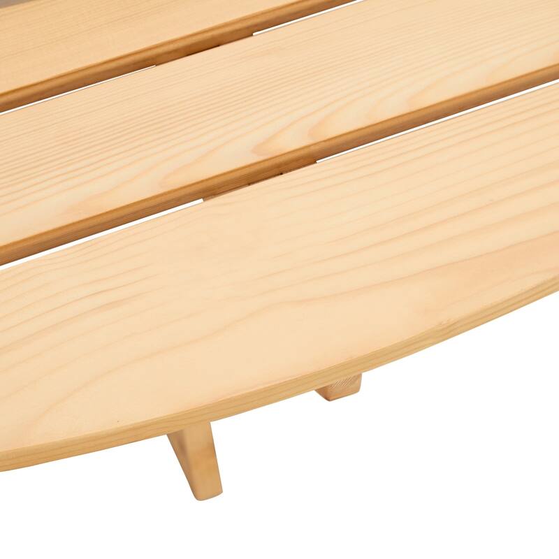 8-Person Round Outdoor Picnic Table with 4 Double Benches