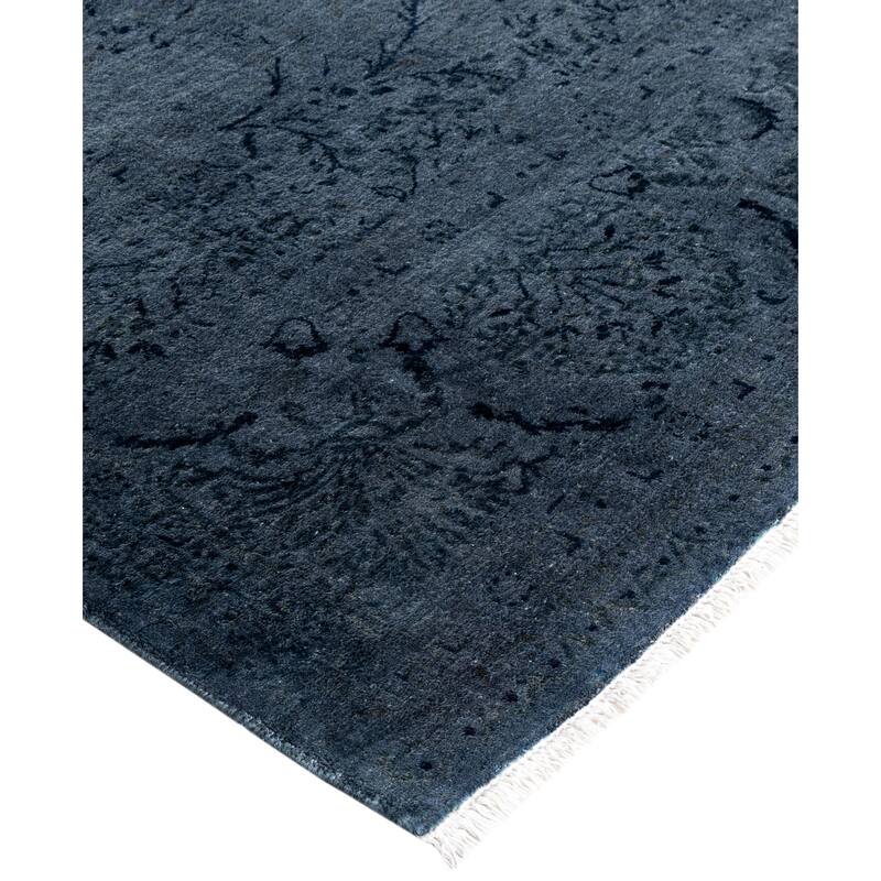 Overdyed One-of-a-Kind Hand-Knotted Area Rug - Black - 6' 1" x 9' 5"