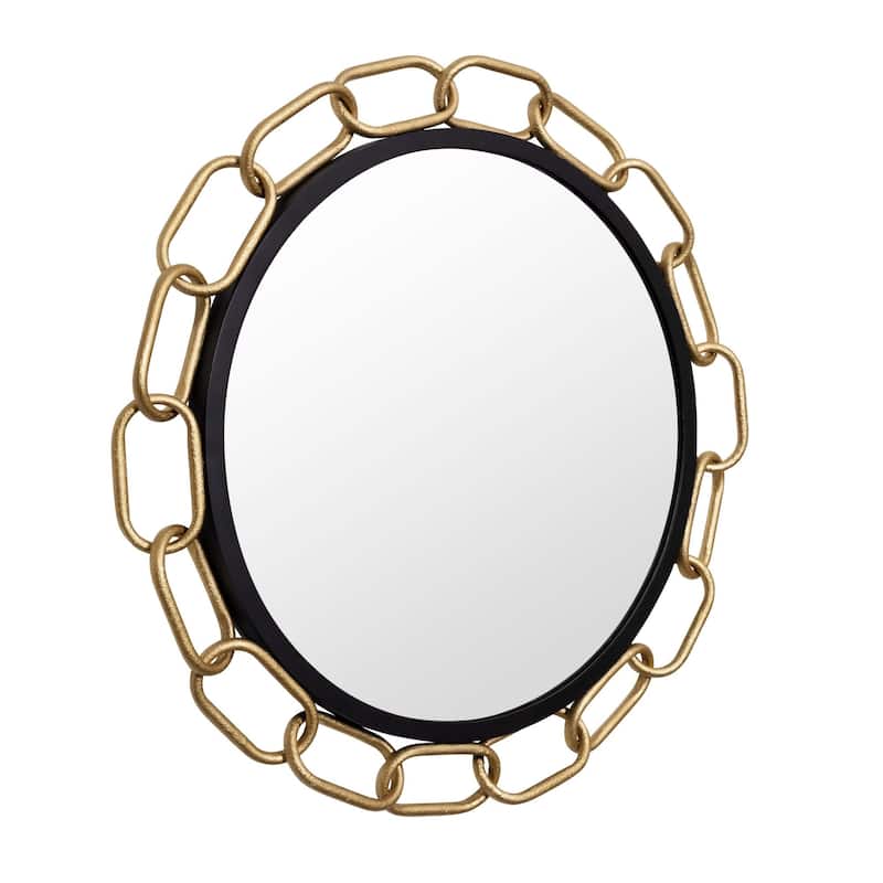 Chains of Love 30 Inch Round Wall Mirror - N/A
