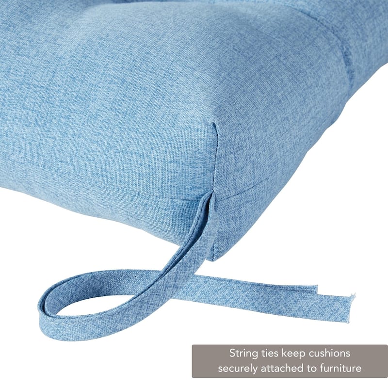 Solid Heathered 44x22-inch Outdoor High-Back Chair Cushion (Cushion Only)