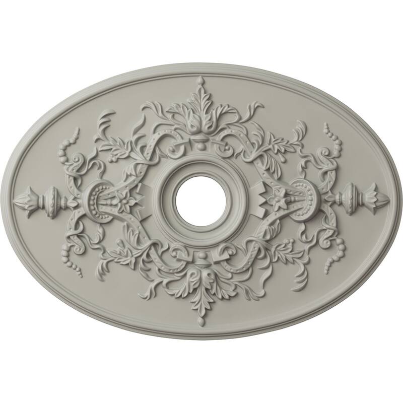 30 3/4"W x 21/14"H x 3 7/8"ID x 1 5/8"P Alexa Ceiling Medallion