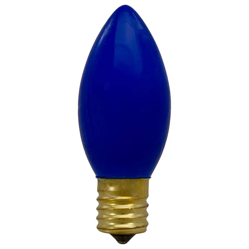 Pack of 4 Blue C9 Opaque Christmas Replacement Bulbs - 3"