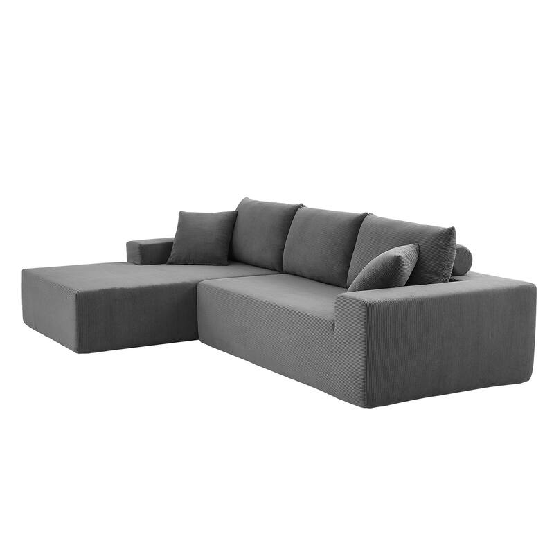 108.5" Modular L-Shaped 3-Seater Sofa with Reversible Chaise