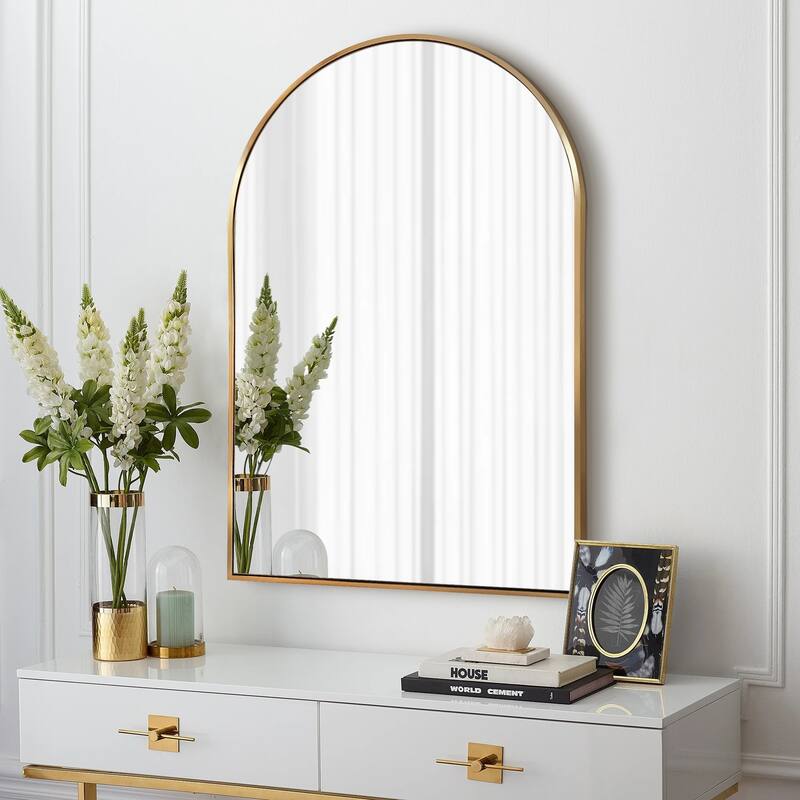 Arched Aluminum Alloy Framed Wall Mirror Decorative Wall Mirror