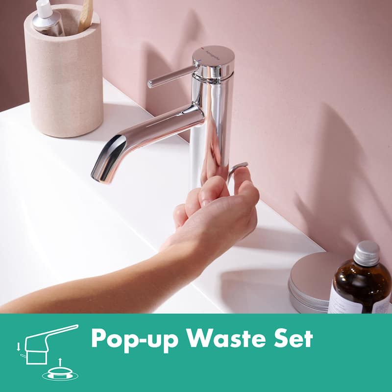Hansgrohe 73314 Tecturis S 1.2 GPM Single Hole Bathroom Faucet with