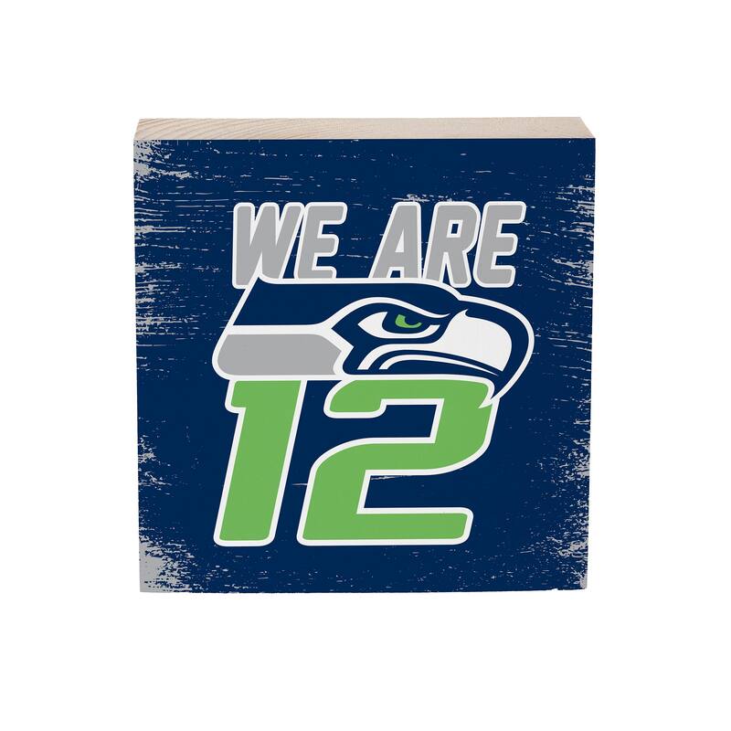 Seattle Seahawks Wooden Tabletop Mantel Shelf Sign