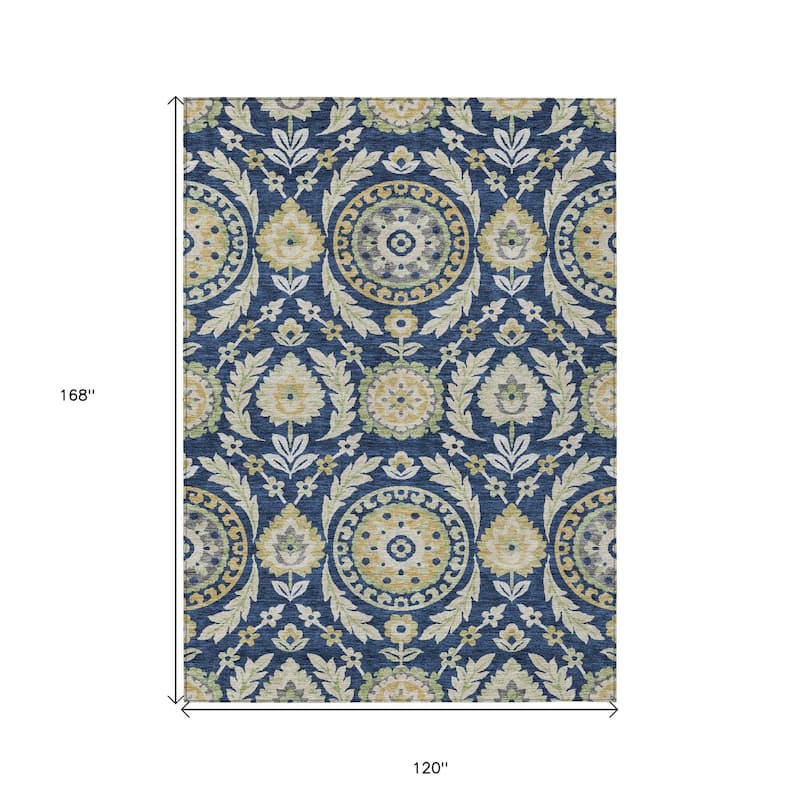 HomeRoots Floral Transitional Rectangle Outdoor Rug