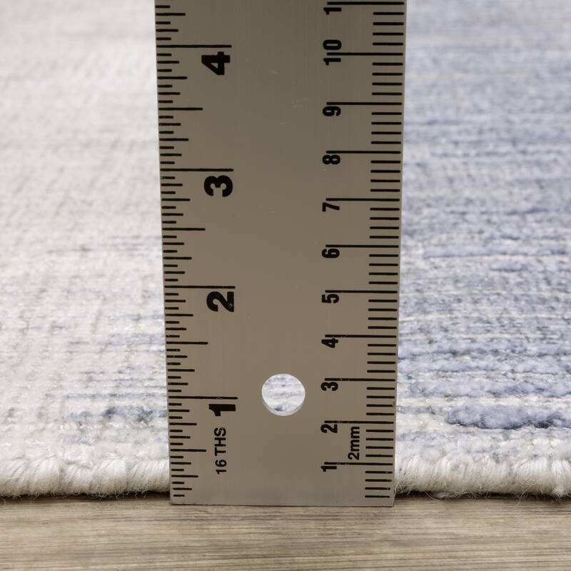 Cameryn Textural Ombre Stripe Blue/ Ivory Area Rug