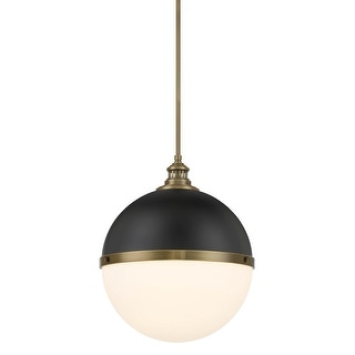 Minka Lavery 6605 Vorey 13" Wide Pendant with Etched Opal Glass