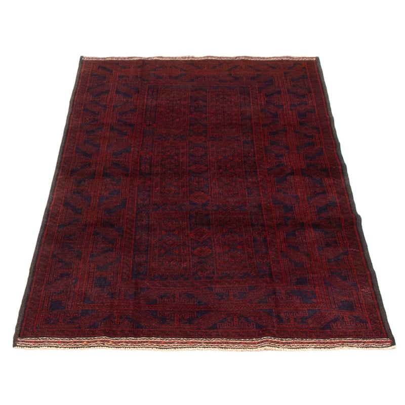 Teimani Red Rug 4'4" x 7'1" - 4'4 x 7'1
