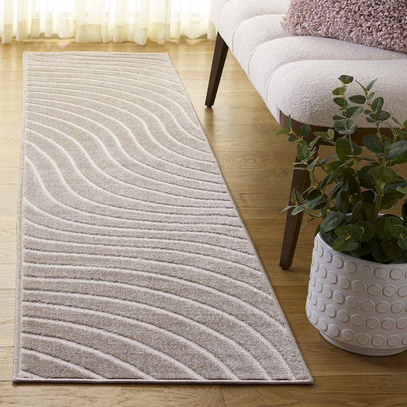 SAFAVIEH Stella John Washable Indoor/Outdoor Rug - Weather Resistant & Easy Cleaning