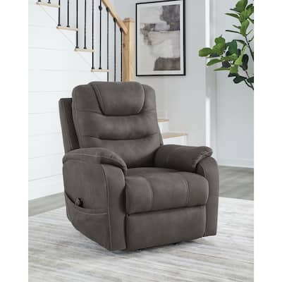 Signature Design by Ashley Snowfield Dark Gray Power Lift Recliner