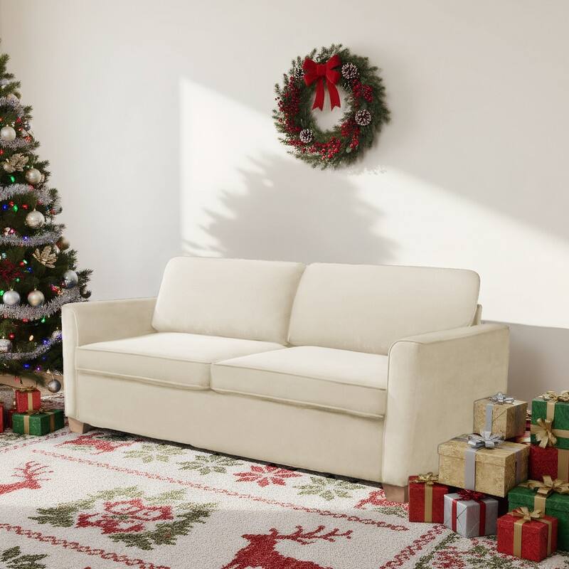 Mixoy Modern Pull Out Sofa Bed,Velvet Sleeper Loveseat Couch Bed