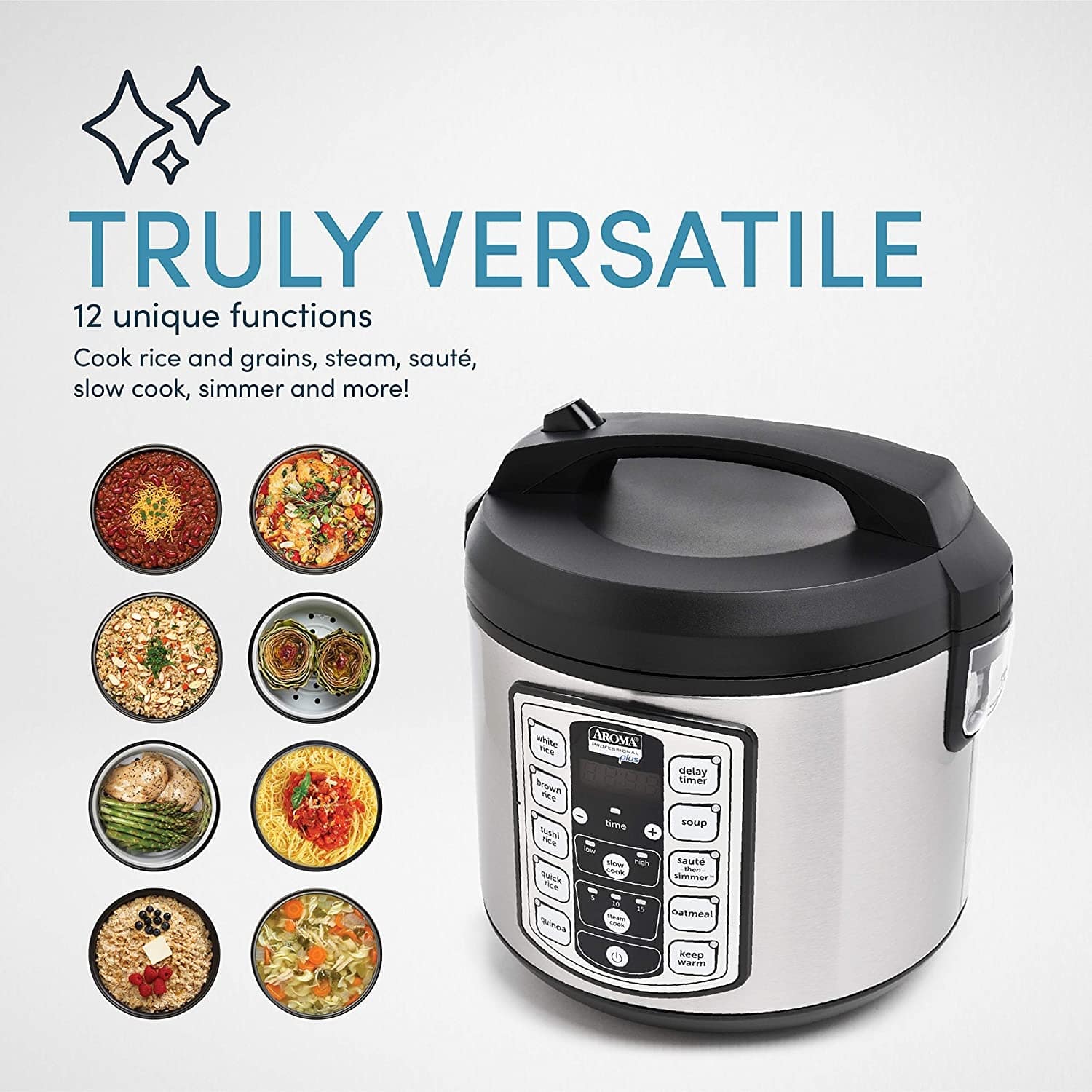 Aroma Professional 20Cup (Cooked) Digital Rice Cooker, Slow Cooker