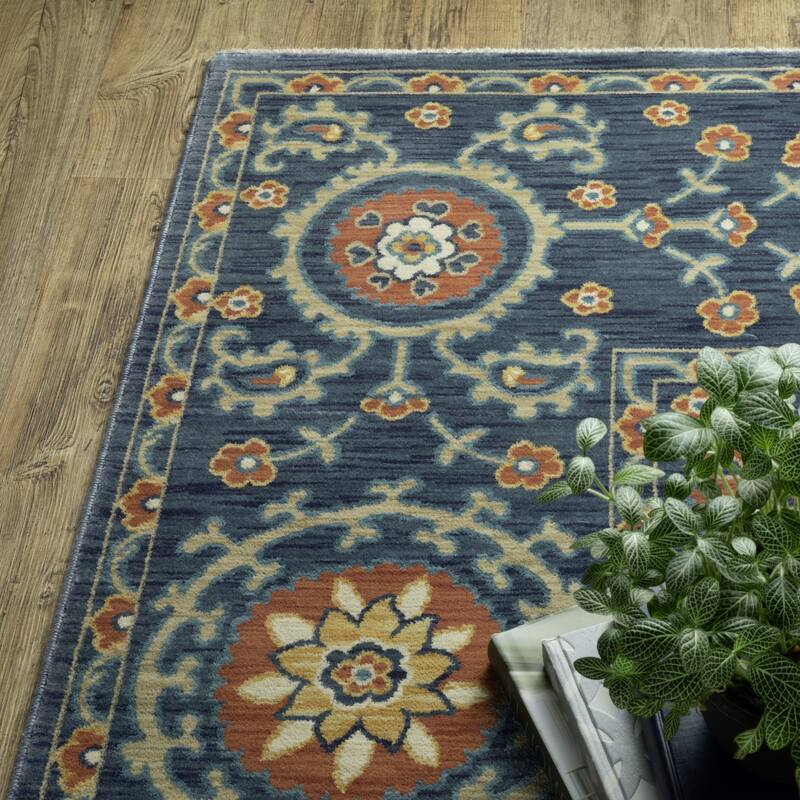 HomeRootsMedallion Traditional Runner Area Rug