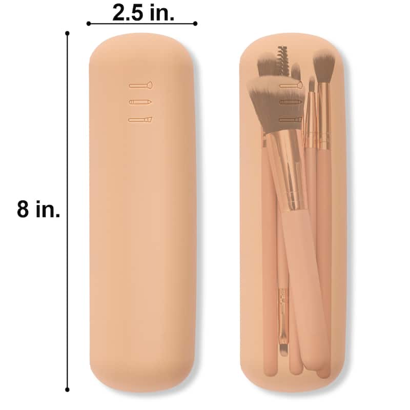 Travel Cosmetic Makeup Brush Holder - 8'' H X 2.5'' W X 1'' D