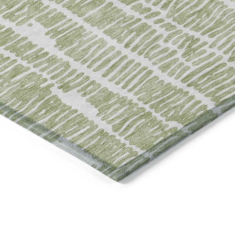 Machine Washable Indoor/ Outdoor Chantille Modern Abstract Rug