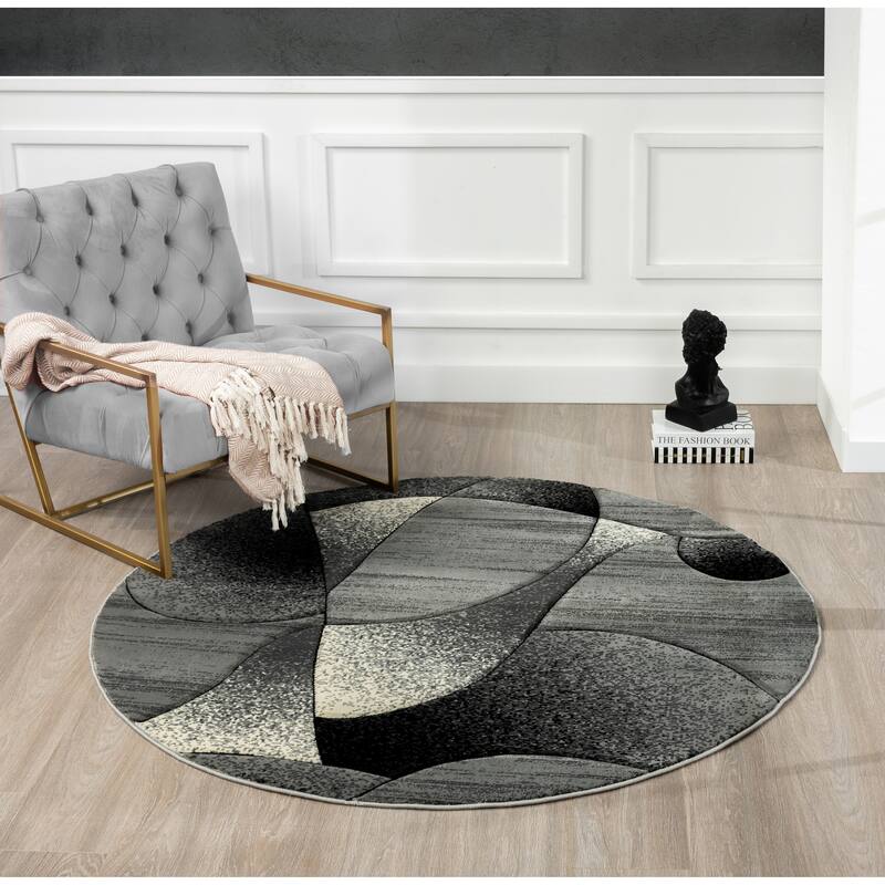 Rhodes Collection Abstract Designed Area Rug