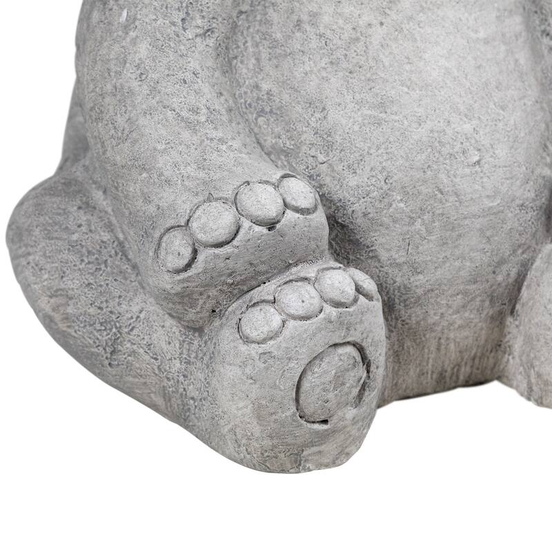 Elephant Outdoor Garden Plant Stand - 12.25" - Gray