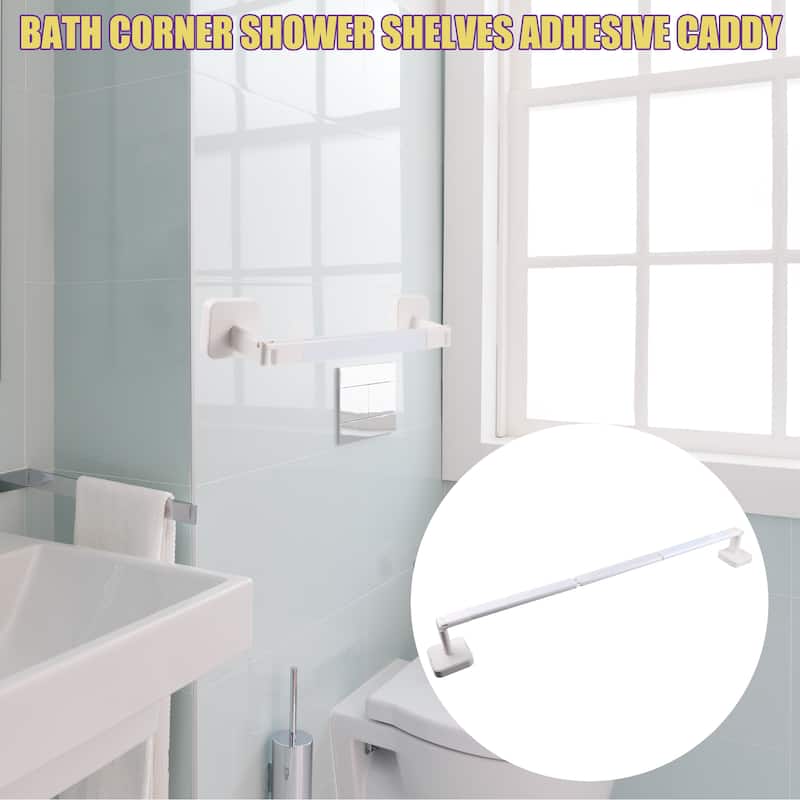1 Set Wall Mounted Towel Shoe Rack Organizer Repalce - White - 70cm/27.56"(L)