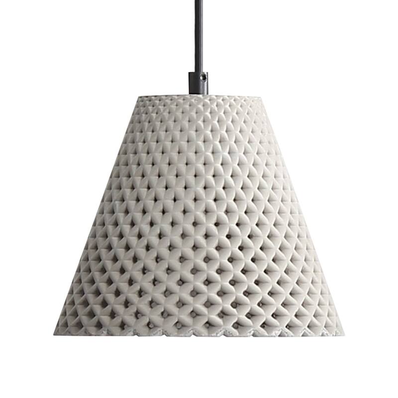 Golden Lighting Clarus 8in Integrated LED Pendant in Grey Cement - Silver