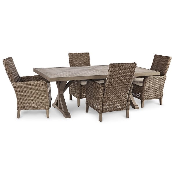 Beachcroft 5 Piece Outdoor Dining Set - Beige Beachcroft 5 Piece Outdoor Dining Set - Beige
