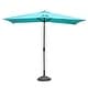 preview thumbnail 14 of 44, Clihome 10' x 6'5 Aluminum Rectangular Market Umbrella Turquoise