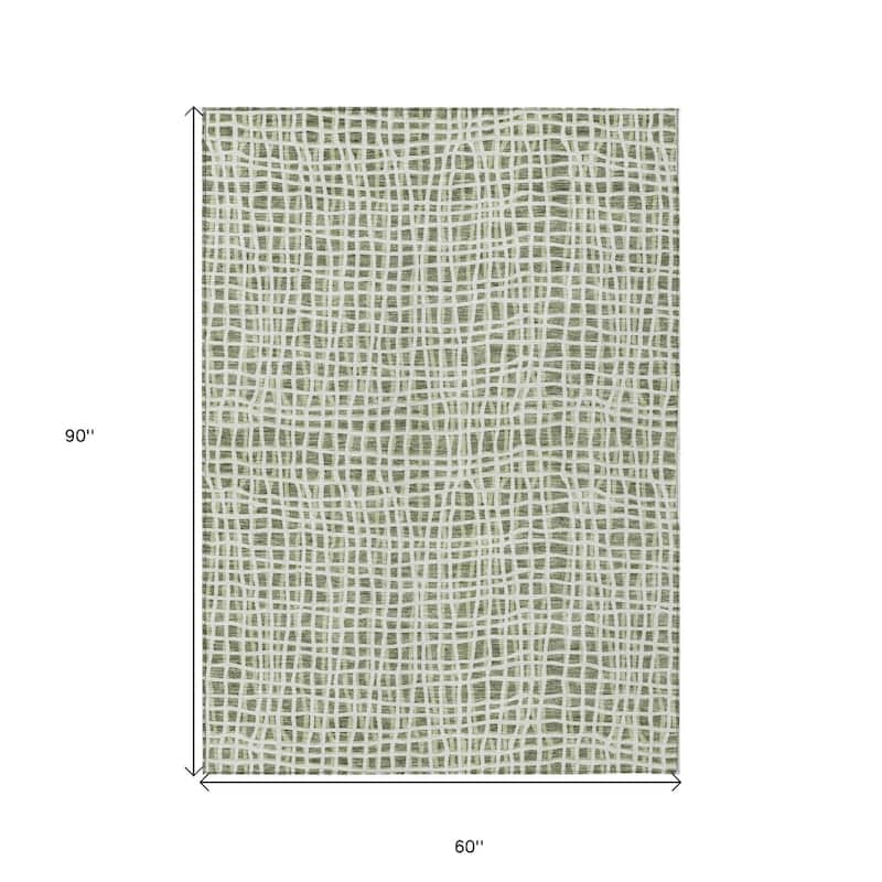 HomeRoots Striped Transitional Rectangle Outdoor Rug