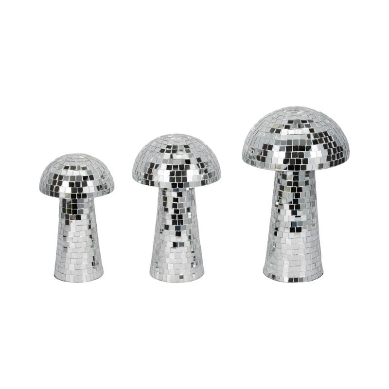 Sagebrook Home Mosaic Mushroom, Silver