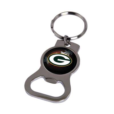NFL Green Bay Packers Silver-Tone Bottle Opener Key Ring By Rico Industries