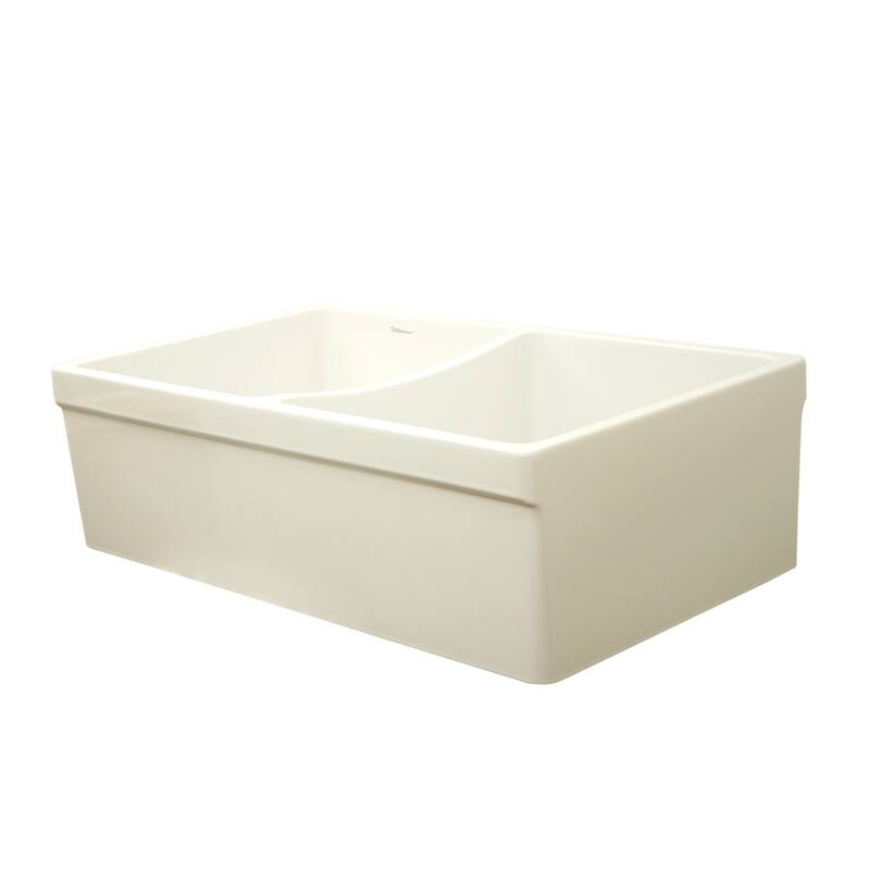 Whitehaus 33" Double Basin Reversible Fireclay Farm House Sink from
