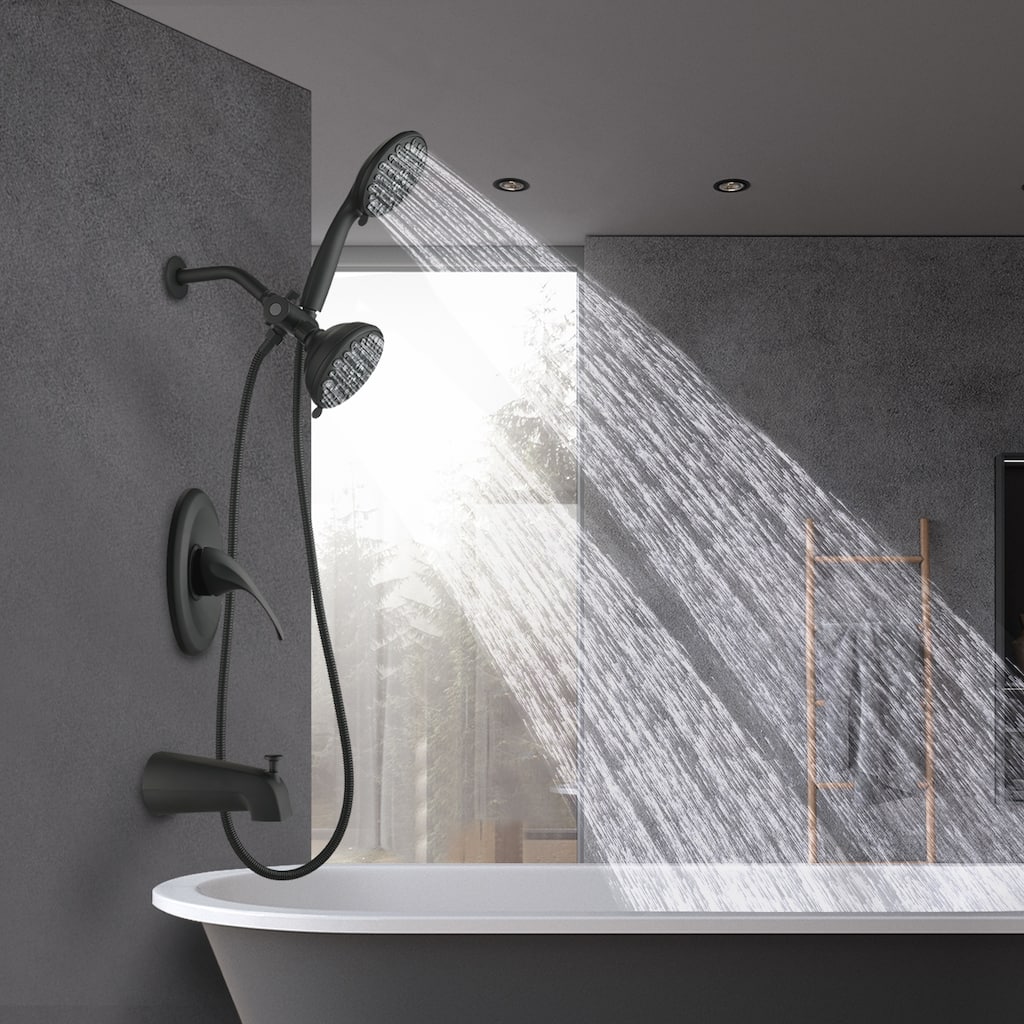 YASINU 2 in 1 Bath 48-Sprayer Shower Faucets Set with 2-way Water separator - 5