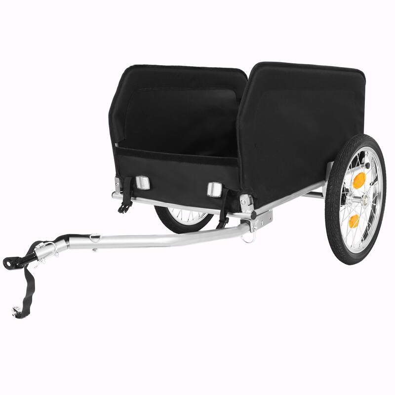 Heavy-Duty Bike Cargo Trailer with Removable Waterproof Cover - 88 lbs Capacity, 16" All-Terrain Wheels