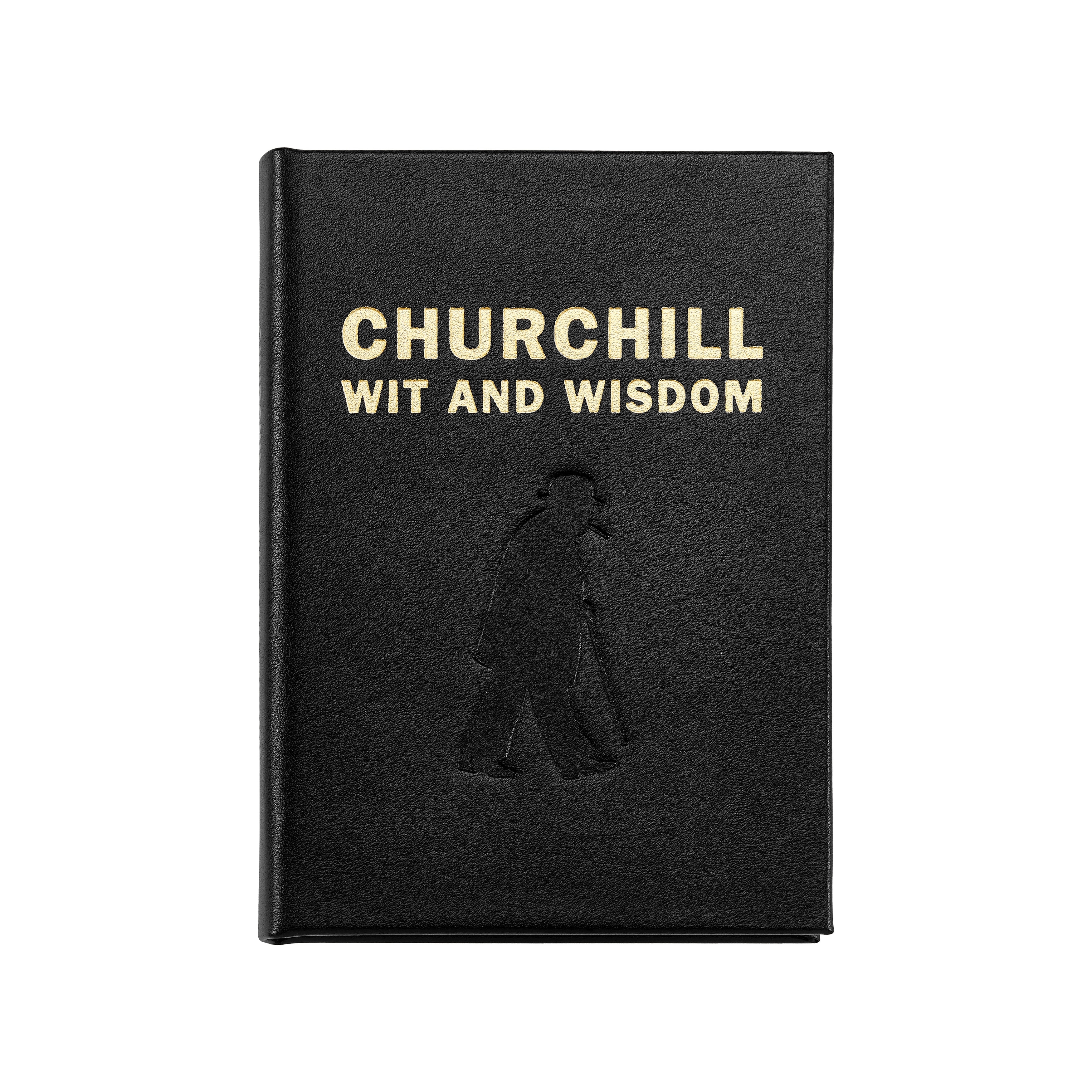 Graphic Image Churchill Wit And Wisdom Coffee Table Book, Leather, Black