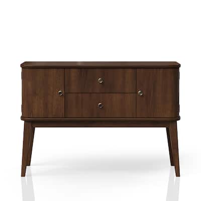 Mid Century Modern Server 2 Drawer and 2 Cabinet Server Cherry Finish