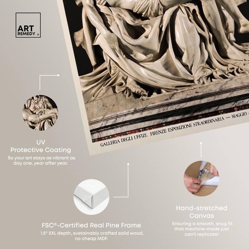 Marble Lamentation Canvas by Art Remedy, Gallery Wrapped