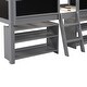 preview thumbnail 9 of 18, Storage Loft Bed with 2 Movable Shelves & Ladder, Guardrail Chalkboard Designed, Twin Size, Solid Wood Slats Support