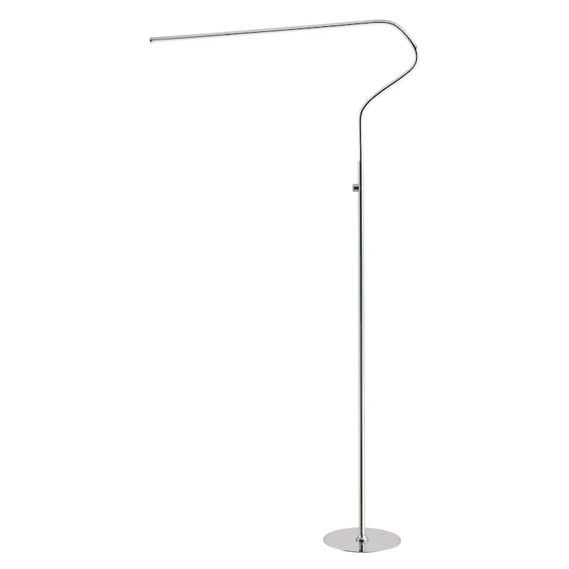 Ned 65.25" Integrated LED Metal Floor Lamp, Black by JONATHAN Y - 65.25" H x 33.5" W x 9.75" D