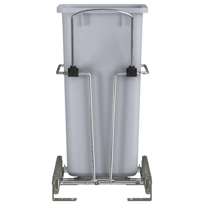 Rev-A-Shelf Universal Waste Pullout with Single Gray 20 qt. Container