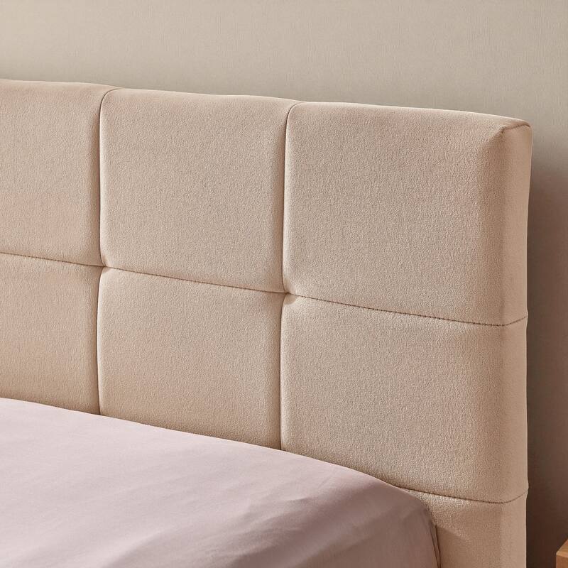 Full Size Velvet Upholstered Tufted Daybed Frame with Backrest and Armrest, Mid-Century Sofa Bed for Bedroom or Living Room