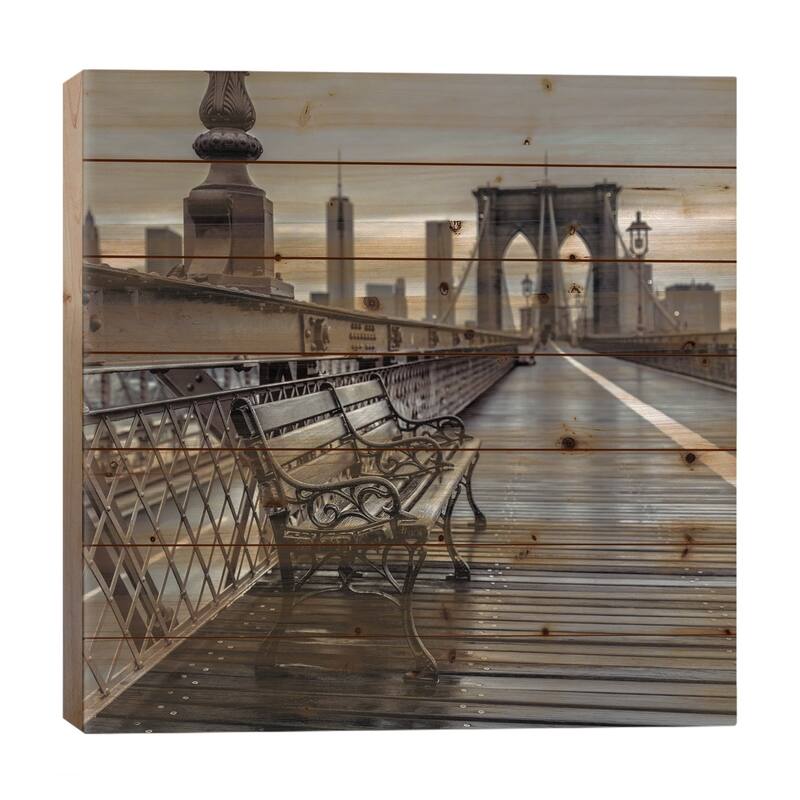 Bridge Beauty Print On Wood by Assaf Frank - Multi-Color - 26x26x1.5