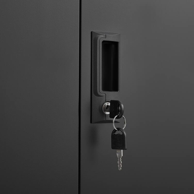 Modern File Cabinet, File Organizer Storage Cabinet with Door Locks and 2 Adjustable Shelves for Home, Office, School and Garage