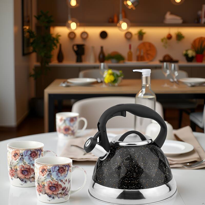 Lorren Home Trends Whistling Tea Kettle 3 Liters, with Ergonomic Handle