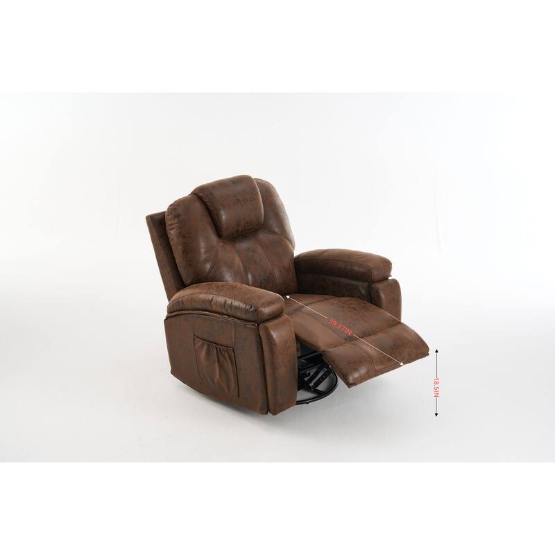 Power Lift Recliner Chair Overstuffed Wide Massage Chair Heavy Duty and Safety Motion Reclining Mechanism with Side Pockets