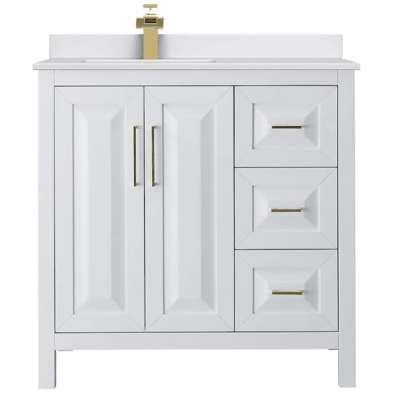 Wyndham Collection WCV252536S-Left-VCA-MXX Daria 36" Free Standing