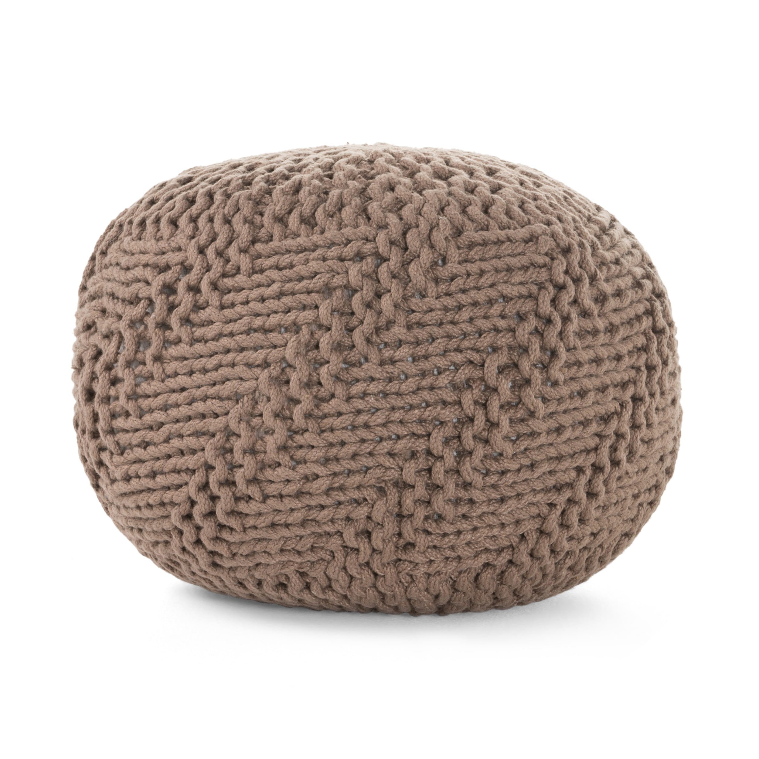 Christopher Knight Home Hazel Indoor Handcrafted Modern Fabric Pouf